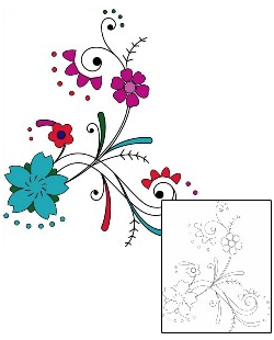 Flower Tattoo Plant Life tattoo | ALF-00129