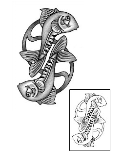 Pisces Tattoo Marine Life tattoo | ANF-00020