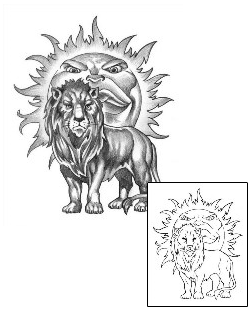 Lion Tattoo Astronomy tattoo | ANF-00038