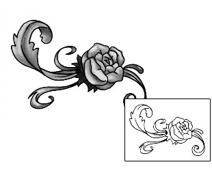 Rose Tattoo Plant Life tattoo | ANF-00137