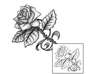 Flower Tattoo Plant Life tattoo | ANF-00150