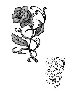 Flower Tattoo Plant Life tattoo | ANF-00165