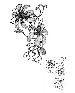 Lily Tattoo Plant Life tattoo | ANF-00180