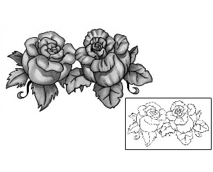 Rose Tattoo Specific Body Parts tattoo | ANF-00203