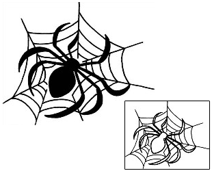 Spider Web Tattoo Insects tattoo | ANF-00506