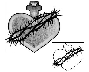 Heart Tattoo Religious & Spiritual tattoo | ANF-00543