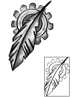 Feather Tattoo Astronomy tattoo | ANF-00610