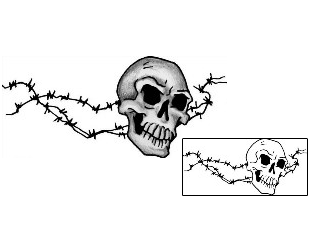 Barbed Wire Tattoo Horror tattoo | ANF-00779