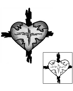 Sacred Heart Tattoo Religious & Spiritual tattoo | ANF-00955