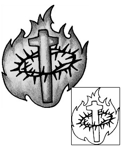 Crown of Thorns Tattoo Religious & Spiritual tattoo | ANF-00969