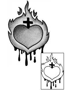 Sacred Heart Tattoo Religious & Spiritual tattoo | ANF-00984