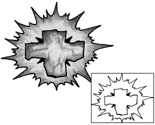 Cross Tattoo Religious & Spiritual tattoo | ANF-00986