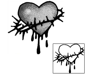 Heart Tattoo Religious & Spiritual tattoo | ANF-00998