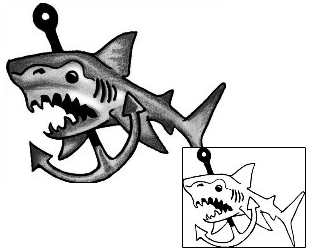 Fish Tattoo Marine Life tattoo | ANF-01121
