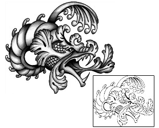 Fish Tattoo Marine Life tattoo | ANF-01181