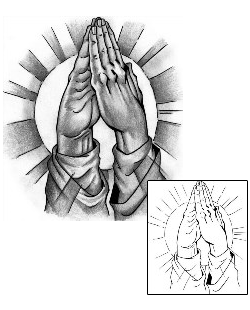 Praying Hands Tattoo Religious & Spiritual tattoo | ANF-01268