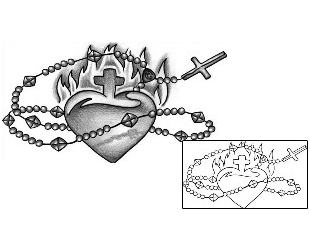 Heart Tattoo Religious & Spiritual tattoo | ANF-01281