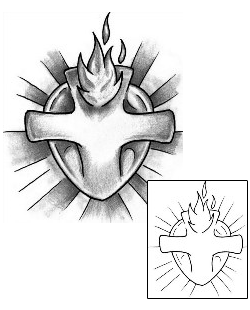 Heart Tattoo Religious & Spiritual tattoo | ANF-01289