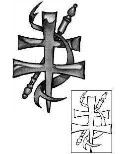 Cross Tattoo Religious & Spiritual tattoo | ANF-01327