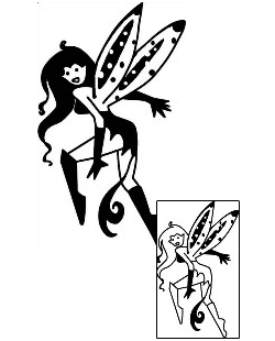 Black Ink Tattoo Ashly Fairy Tattoo