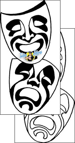 Comedy Tragedy Mask Tattoo comedy-tragedy-mask-anibal-anf-01541