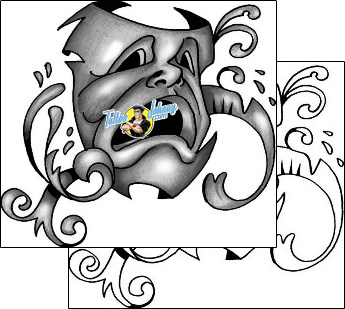 Comedy Tragedy Mask Tattoo comedy-tragedy-mask-tattoos-anibal-anf-01563