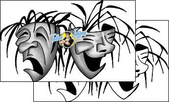 Comedy Tragedy Mask Tattoo comedy-tragedy-mask-anibal-anf-01580