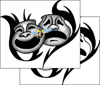 Comedy Tragedy Mask Tattoo comedy-tragedy-mask-anibal-anf-01611