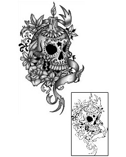 Day of the Dead Tattoo Plant Life tattoo | ANF-01623
