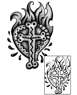 Sacred Heart Tattoo Religious & Spiritual tattoo | ANF-01627