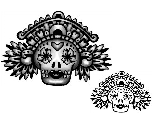 Day of the Dead Tattoo Ethnic tattoo | ANF-01632
