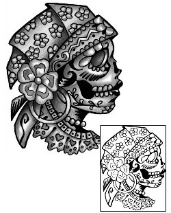 Day of the Dead Tattoo Ethnic tattoo | ANF-01647