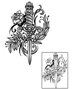 Dagger Tattoo Plant Life tattoo | ANF-01812