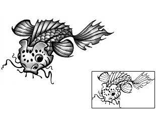 Fish Tattoo Marine Life tattoo | ANF-01846
