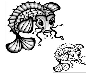 Fish Tattoo Marine Life tattoo | ANF-01851