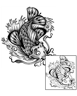 Koi Tattoo Marine Life tattoo | ANF-01860