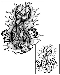 Asian Tattoo Marine Life tattoo | ANF-01885