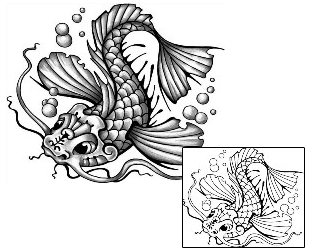 Fish Tattoo Marine Life tattoo | ANF-01892