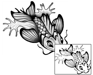 Koi Tattoo Marine Life tattoo | ANF-01893