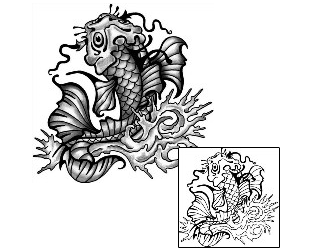 Koi Tattoo Marine Life tattoo | ANF-01900