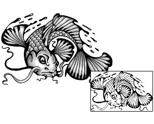Koi Tattoo Marine Life tattoo | ANF-01909