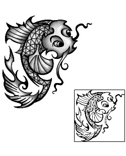 Asian Tattoo Marine Life tattoo | ANF-01925