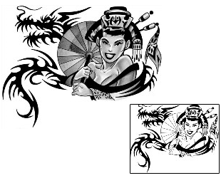 Dragon Tattoo Kimiko Geisha Tattoo