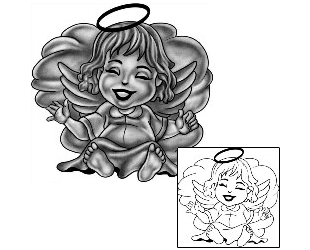 Angel Tattoo Religious & Spiritual tattoo | ANF-02485