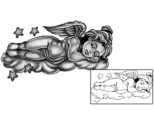 Angel Tattoo Religious & Spiritual tattoo | ANF-02495