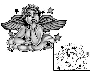 Angel Tattoo Religious & Spiritual tattoo | ANF-02512