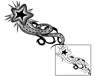 Shooting Star Tattoo Astronomy tattoo | ANF-02516