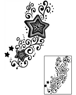 Shooting Star Tattoo Astronomy tattoo | ANF-02523