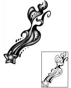 Shooting Star Tattoo Astronomy tattoo | ANF-02528