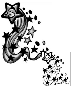 Shooting Star Tattoo Astronomy tattoo | ANF-02546